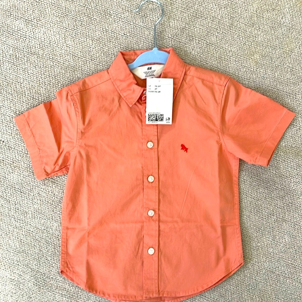 H&M Button Up Shirt in Melon - NWT